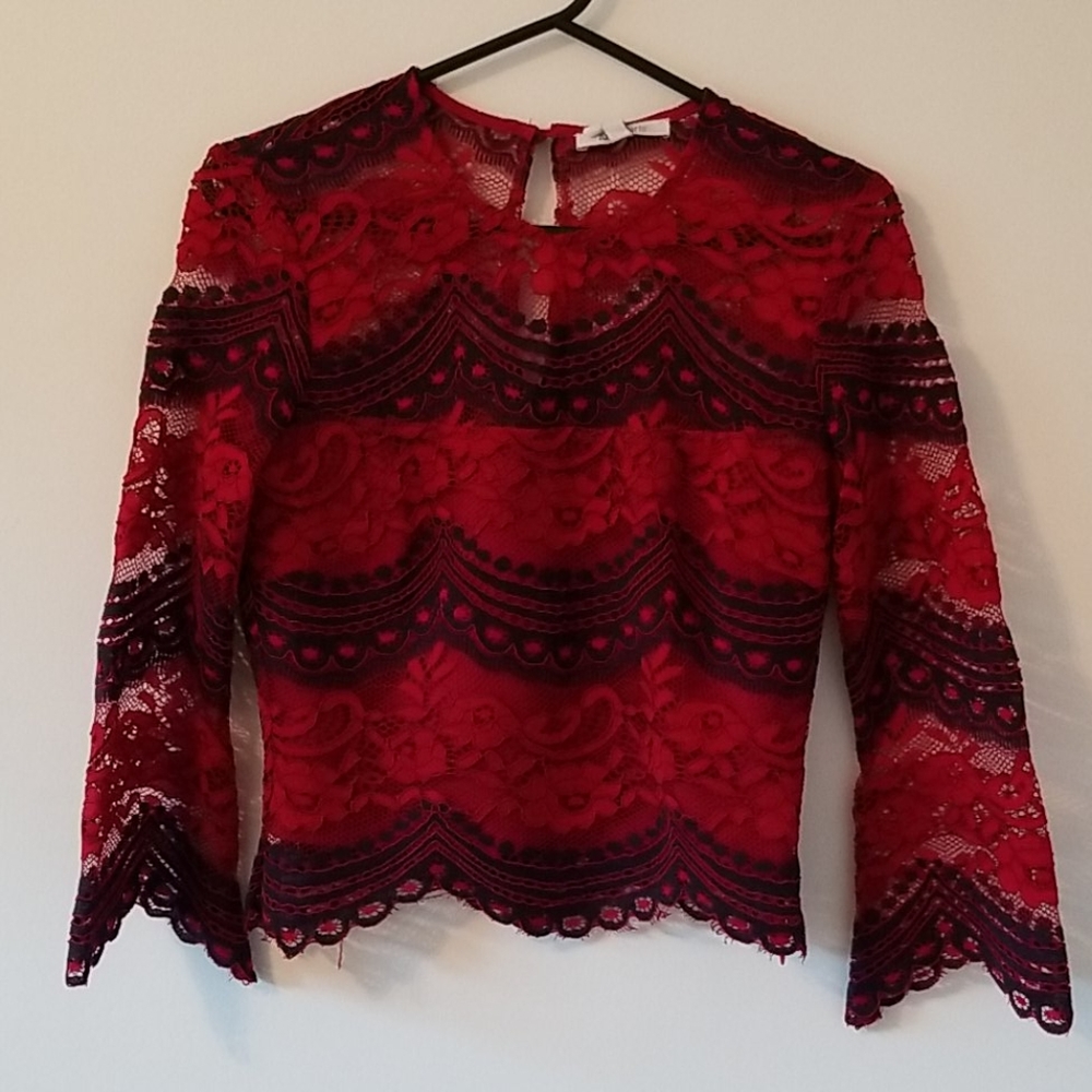 Lucy Paris Floral lace top